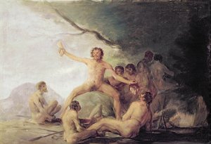 Cannibales savourant des restes humains, c.1800-08