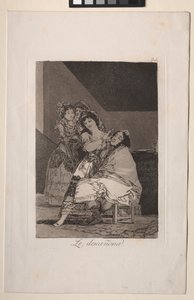 Caprichos: Elle le plume - Francisco de Goya