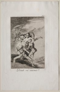 Caprices : Où va maman ? - Francisco de Goya