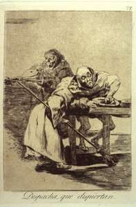 Dépêchez-vous, ils se réveillent, planche 78 de Los Caprichos, 1799 - Francisco de Goya