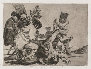 Les Désastres de la guerre : Pl. 33, Que peut-on faire de plus, 1810-1813 - Francisco de Goya