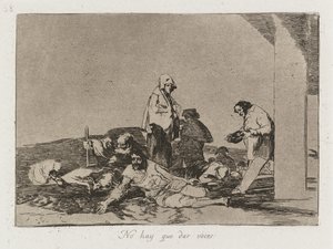 Désastres de la guerre : Pl. 58, Il ne sert à rien de crier - Francisco de Goya