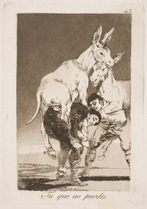 Toi qui ne peux pas, tu dois me porter sur ton dos - Francisco de Goya