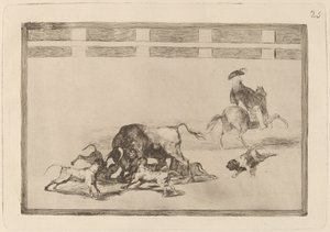 Echan perros al toro - Francisco de Goya