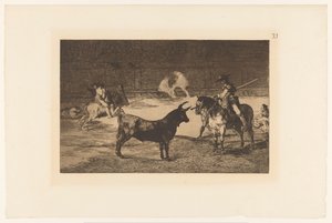 Fernando del Toro défiant un taureau
La Tauromachie (série) - Francisco de Goya