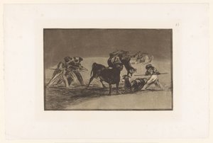 Maures et ânes en combat avec un taureau - Francisco de Goya