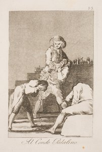 Le comte palatin. Ministre des Affaires étrangères Urquijo en charlatan - Francisco de Goya