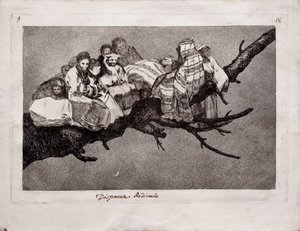 Folie ridicule de la série Los Disparates Follies, 1815-1819