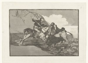 Chasse au taureau à cheval - Francisco de Goya