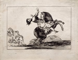 Le ravisseur de chevaux de la série Los Disparates Follies, 1815-1819 - Francisco de Goya