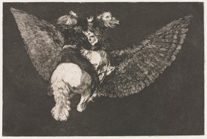 Les Proverbes : Folie volante - Francisco de Goya