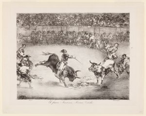 Le célèbre Américain, Mariano Ceballos : Les taureaux de Bordeaux - Francisco de Goya