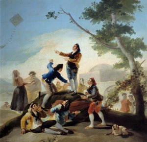 Le cerf volant. Peinture par Francisco de Goya (1746-1828)