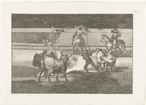 Torero avec banderilles enflammées (Banderillas de fuego, La Tauromaquia) - Francisco de Goya