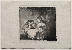 Femme lisant à deux enfants, 1824-1825 - Francisco de Goya
