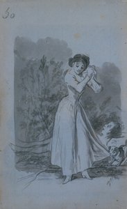 Jeune femme se tordant les mains sur le corps nu d