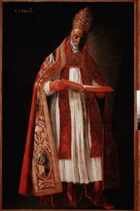 Pape Grégoire I le Grand ou Dialogue - Francisco de Zurbaran