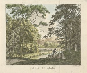 Promeneurs près du domaine Duin en Daal - Franciscus Andreas Milatz