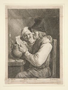 Couple lisant une lettre