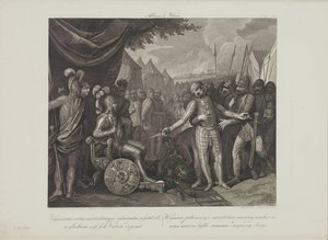 Wichmann II le Jeune se rend à Mieszko Ier de Pologne par Smuglewicz, Franciszek (1745-1807). Lithographie, fin du XVIIIe siècle. Collection privée - Franciszek Smuglewicz