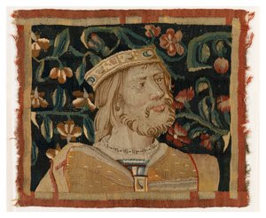 Fragment de tapisserie représentant la tête d