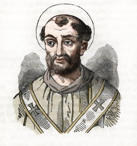Antiquité : représentation du Pape Fabien, dessin de Misteri del Vaticano par Franco Mistrali - Franco Mistrali