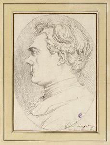 Portrait-charge du peintre Ménageot, Rome 1772