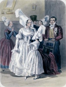 Une Mariée et une Fille avant sa Première Communion, de la région de Nantes et de la Basse-Loire