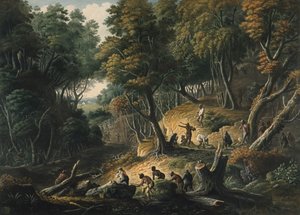 Les Marrons en embuscade sur le domaine de Dromily dans la paroisse de Trelawney, Jamaïque, pub. 1801
