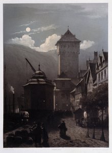 Château Boppart - dans "Le Rhin monumental et pittoresque", lithographies par Fourmais et Stroobant