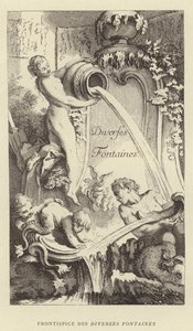 Frontispice des Diverses Fontaines (gravure) - Francois (after) Boucher