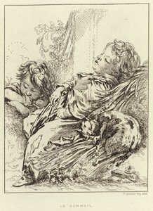 Le Sommeil (gravure) - Francois (after) Boucher