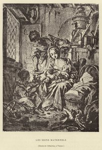 Les soins maternels - Francois (after) Boucher