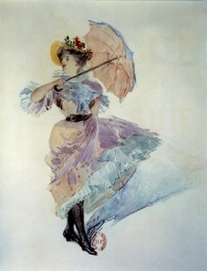Aquarelle pour illustrer le roman Boule de suif de Guy de Maupassant