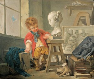 Une allégorie de la sculpture - Francois (and studio) Boucher