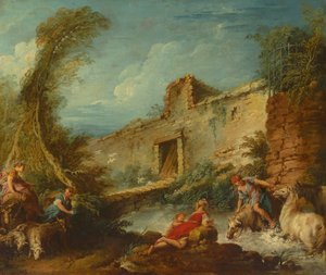 La Traversée du gué, vers 1703-70