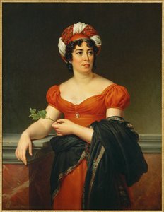 Portrait de Germaine Necker, Mme ... (huile sur toile)