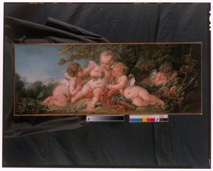 Quatre putti dans un paysage