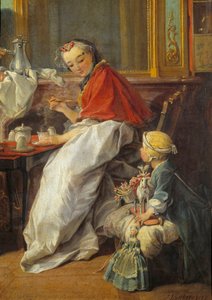 Mère et fille. Détail de « Le Déjeuner »
