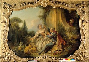 Scène Bucolique Pastorale. Peinture de François Boucher (1703-1770). 1737-1738. Paris, Archives Nationales - François Boucher