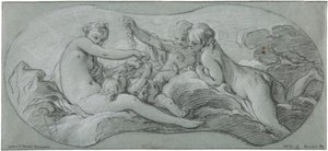 Les trois Grâces jouant avec Cupidon - François Boucher