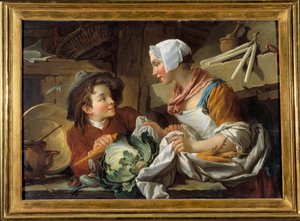 Le cuisinier et un jeune homme