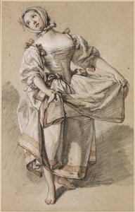 Jeune fille de campagne dansant, vers 1765-70