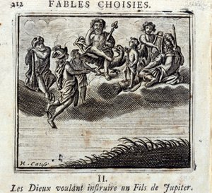 Les dieux voulant instruire un fils de Jupiter - Francois Chauveau