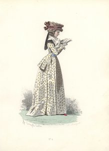 Femme lisant un livre, époque de Marie-Antoinette.