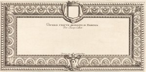 Page de Titre pour "Divers Paysages Italiens" de Callot