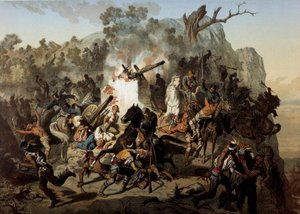 Défaite des Modocs le 15 avril 1873, par François Constant Mes - Francois Constant Mes