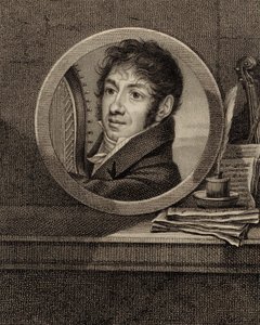 Portrait du harpiste et compositeur Jean-Aimé Vernier 1769-1840, vers 1800 - Francois Dumont
