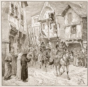Départ du duc Robert pour la Terre Sainte, illustration de 