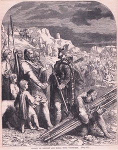 Traité de Hengist et Horsa avec Vortigern en 600 après J.-C.